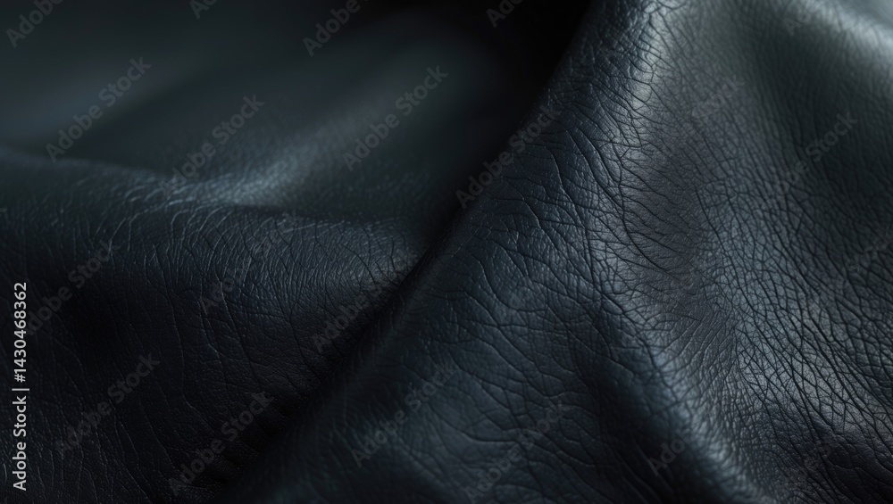 Weathered black leather pattern as background