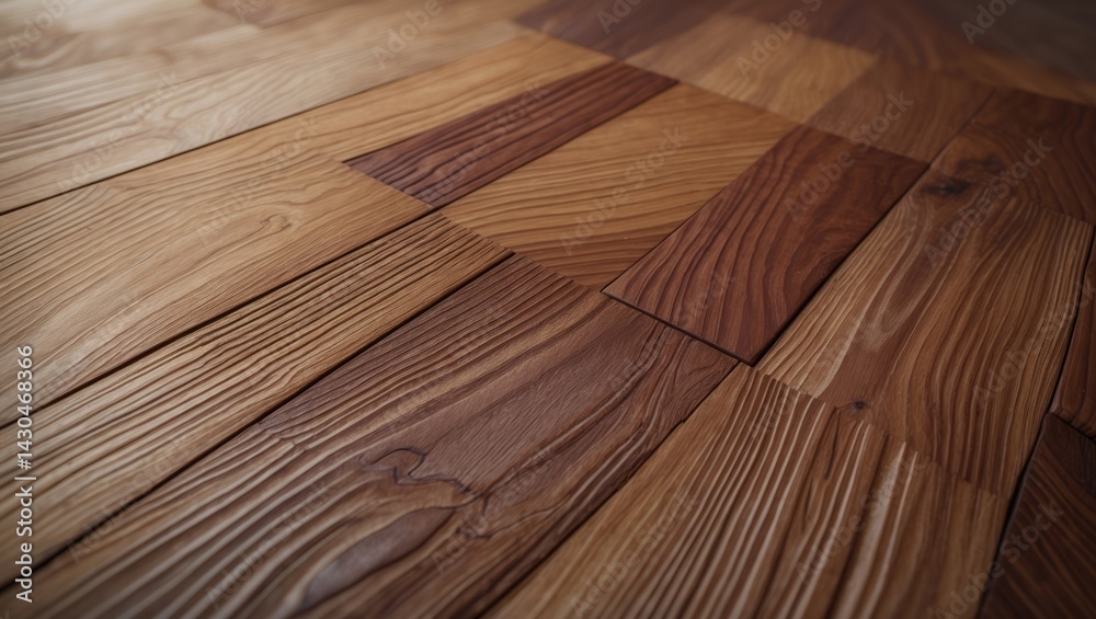 Wooden tabletop design with seamless tile pattern