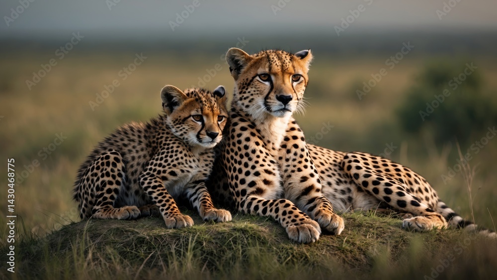 Obraz premium Kenya's Maasai Mara: Cheetah Safari and Wildlife Exploration