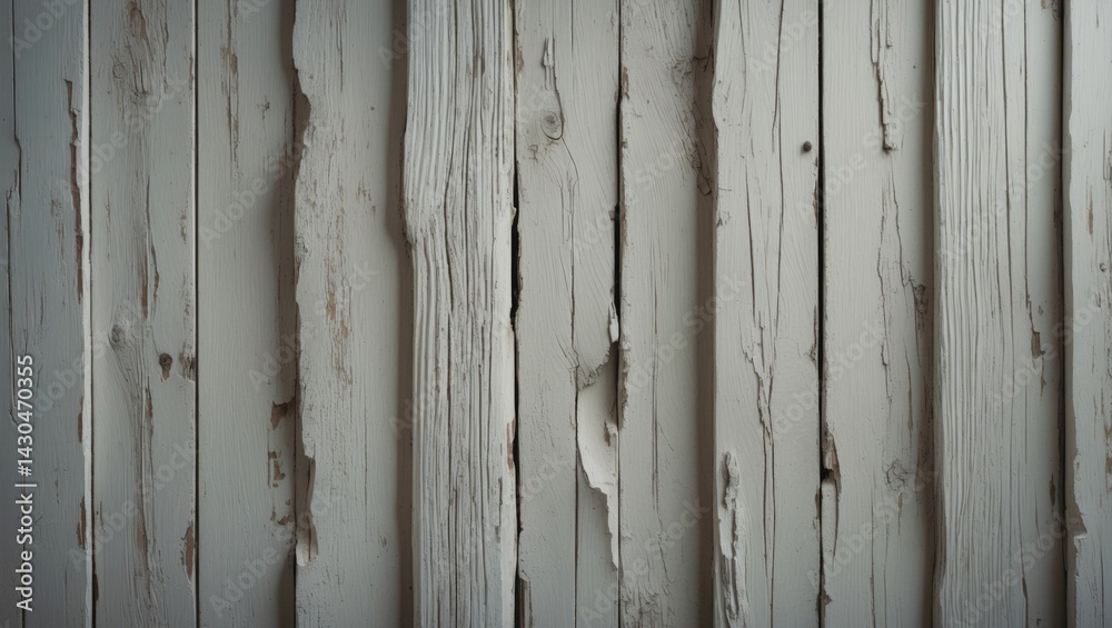 Textured wooden backdrop. Aged wood with flaking paint. Various vertical stripes. Suitable background for text or design