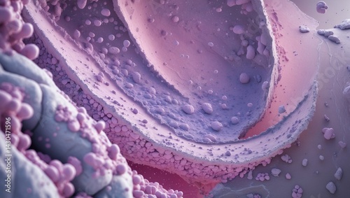 Microscopic view of a surgical specimen revealing a tophus in a patient with hyperuricemia