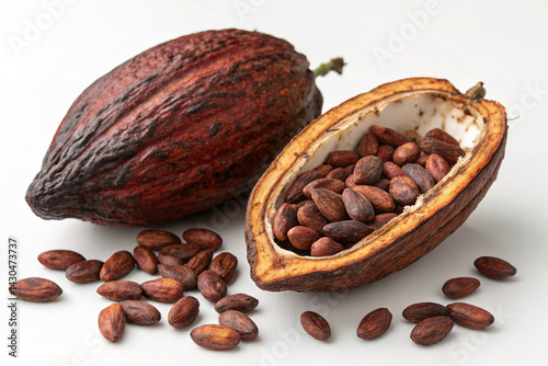Coffee seed isolated on white background