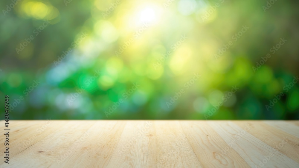 Wooden table against backdrop Wooden table against backdrop