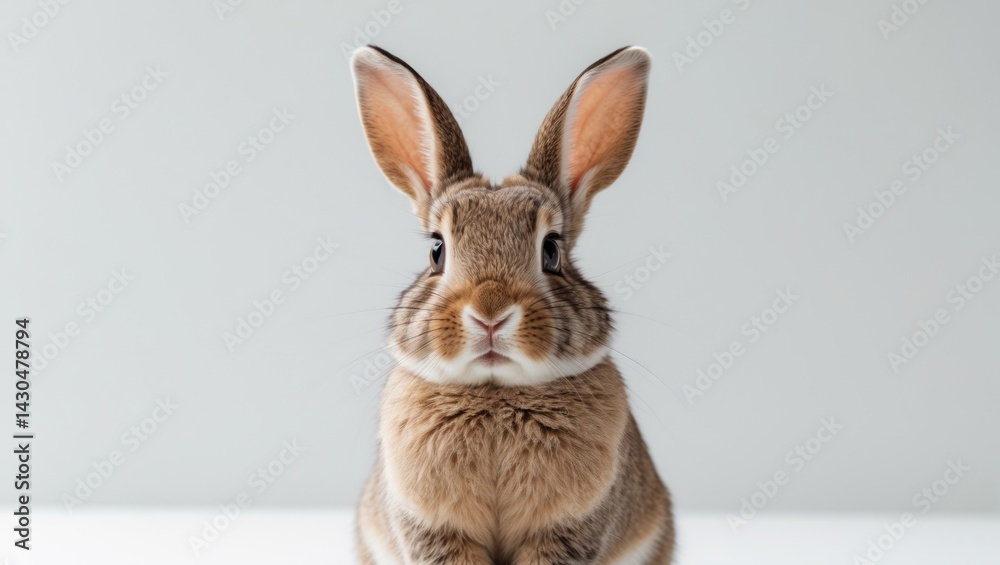 Obraz premium Young rabbit looking directly at the camera.