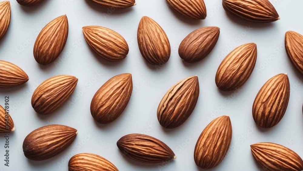 custom made wallpaper toronto digitalCollection of raw almond pieces showcasing healthy nuts on a white background