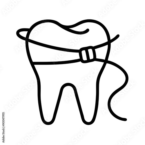 Tooth Wrapped in Floss Celebrating World Dentist Day  