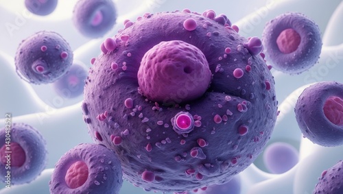 Multiple Myeloma: Plasma Cell Imaging Under Microscope photo