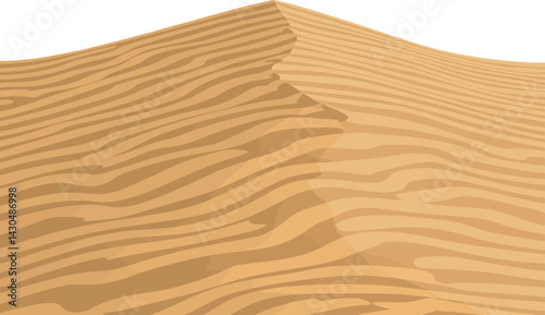 Sand Dunes Desert Landscape Illustration with Golden Brown Tones Vector Art 
