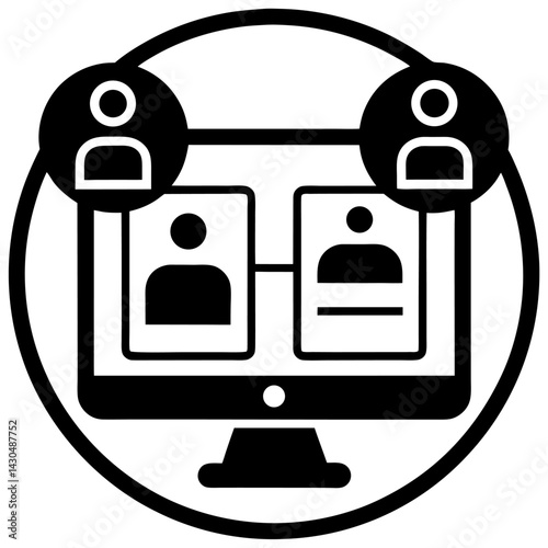 Computer network icon vector set illustration of technology design with internet web symbols and 3d buttons