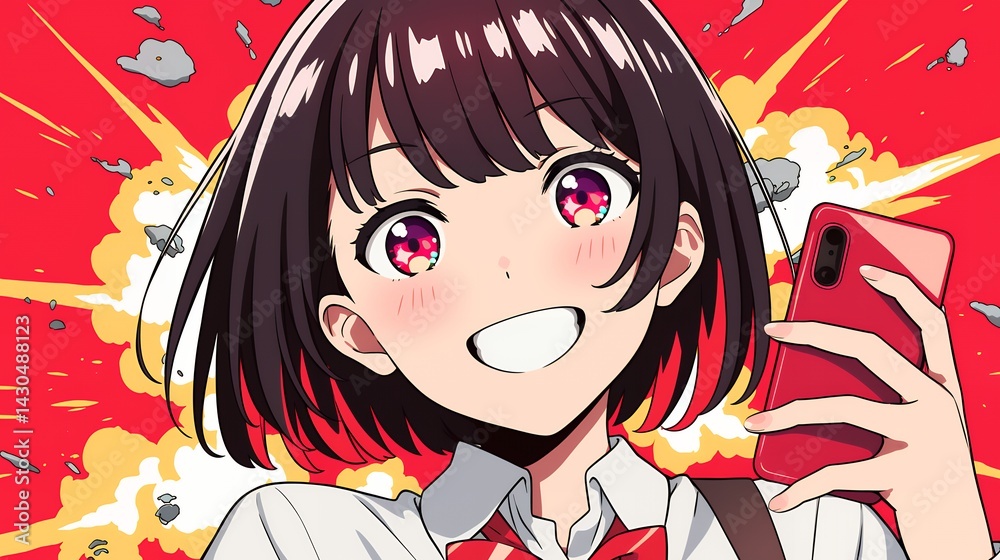 スマホを使う女の子 スマホを使う女の子