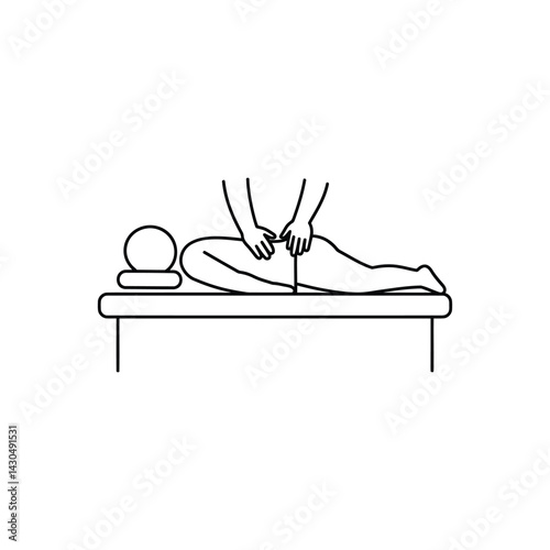 Health & Exercise Vector Icon Chiropractic Adjustment Illustration