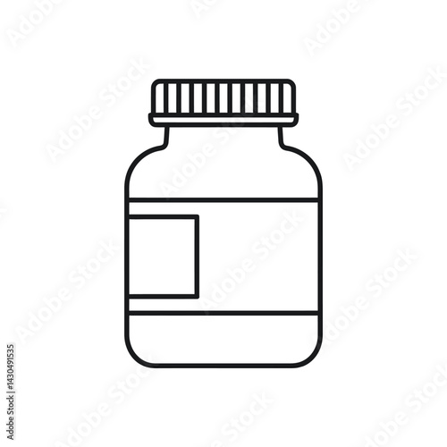 Health & Exercise Supplement Vector Icon  A Clean, Modern Design for Fitness and Wellness