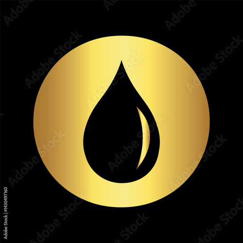 Water Logo combine with letter O vector template