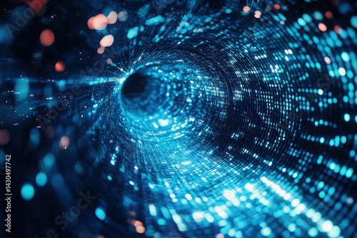 Wallpaper Mural Spinning glitch wave element on a glowing tone backdrop Torontodigital.ca