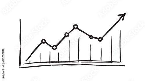 Sales Metrics line art Illustration for Business Performance Tracking