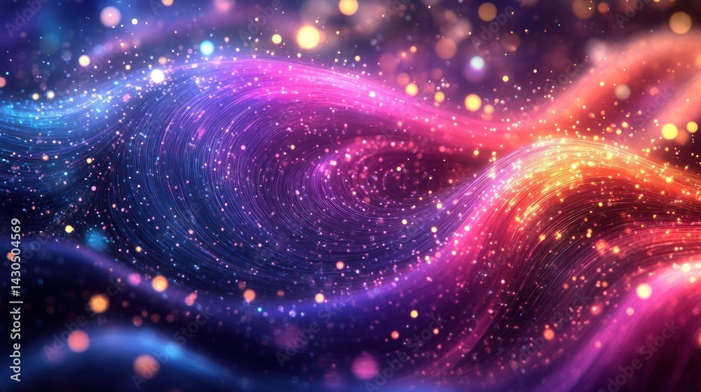 Fototapeta premium Abstract swirling nebula of vibrant colors