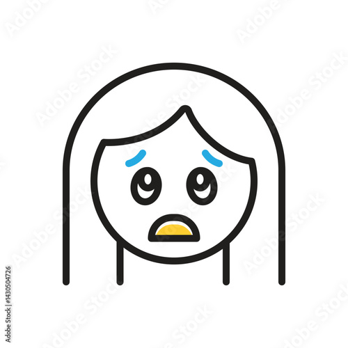 Multi color icon for fear