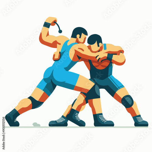 sport, wrestling, athlete, competition, wrestler, fight, isolated, match, man, male, vector, training, fighter, background, people, greco, illustration, game, men, grappling, professional, icon, athle
