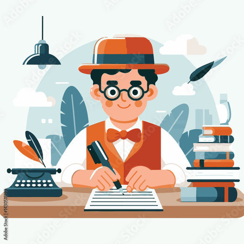 writer, business, paper, text, write, work, office, desk, pen, computer, job, hand, person, creative, online, laptop, journalist, author, internet, education, content, book, vector, technology, letter