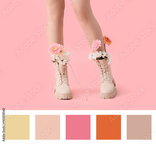 Female legs in boots with f...