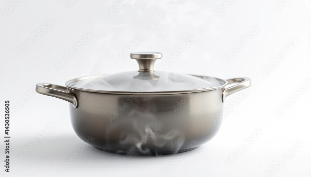 Steaming Pot on White Steaming Pot on White