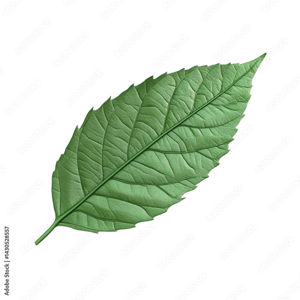 Obraz premium Green leaf against a colorful striped background nature design botany art