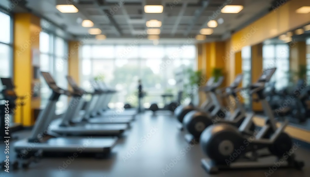 Fototapeta premium Abstract blur fitness gym with equipment for background.