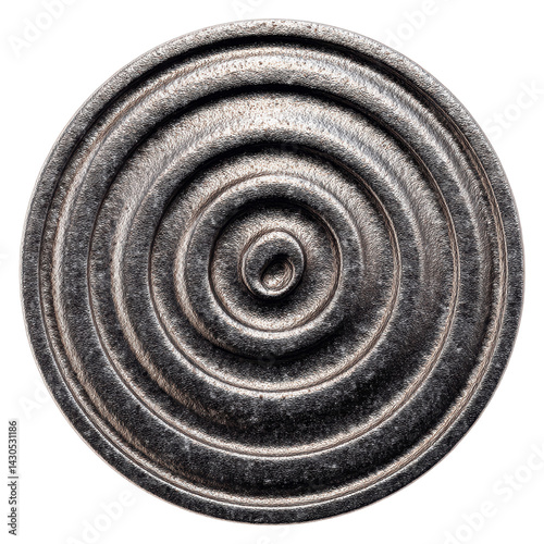 Abstract Spiral Metal Texture Concentric Circles Design