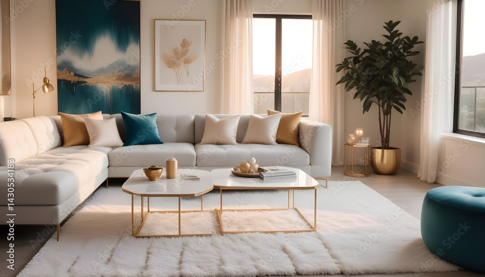 Fototapeta premium interior modern design room 3d