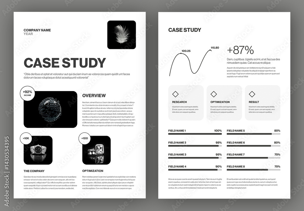 Case Study Layout Stock Template | Adobe Stock