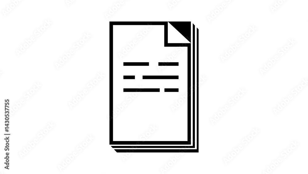 big document symbol, black isolated silhouette big document symbol, black isolated silhouette
