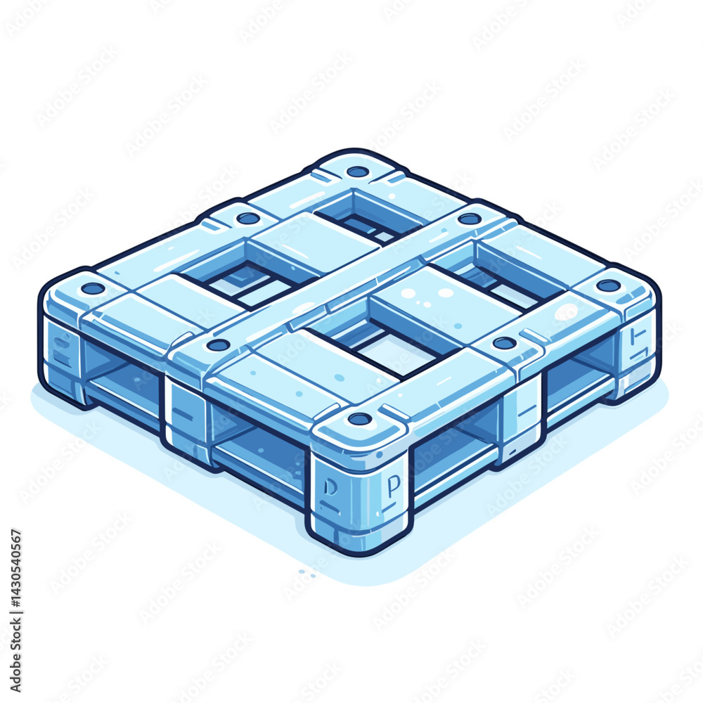 Obraz premium Abstract blue data server or storage device in isometric view. Perfect for tech infrastructure and cloud computing concepts.