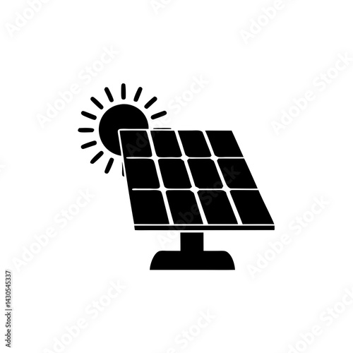 creative details solar panel icon vector illustration	