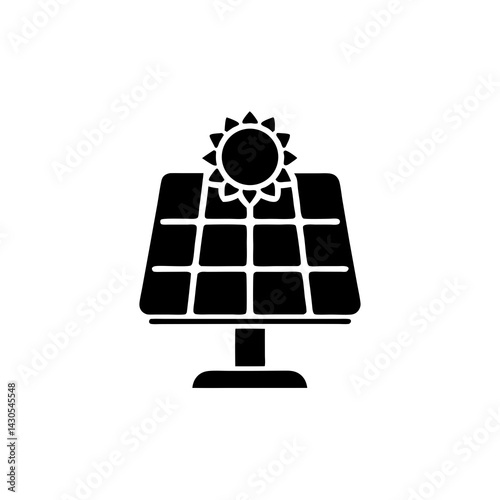 creative details solar panel icon vector illustration	