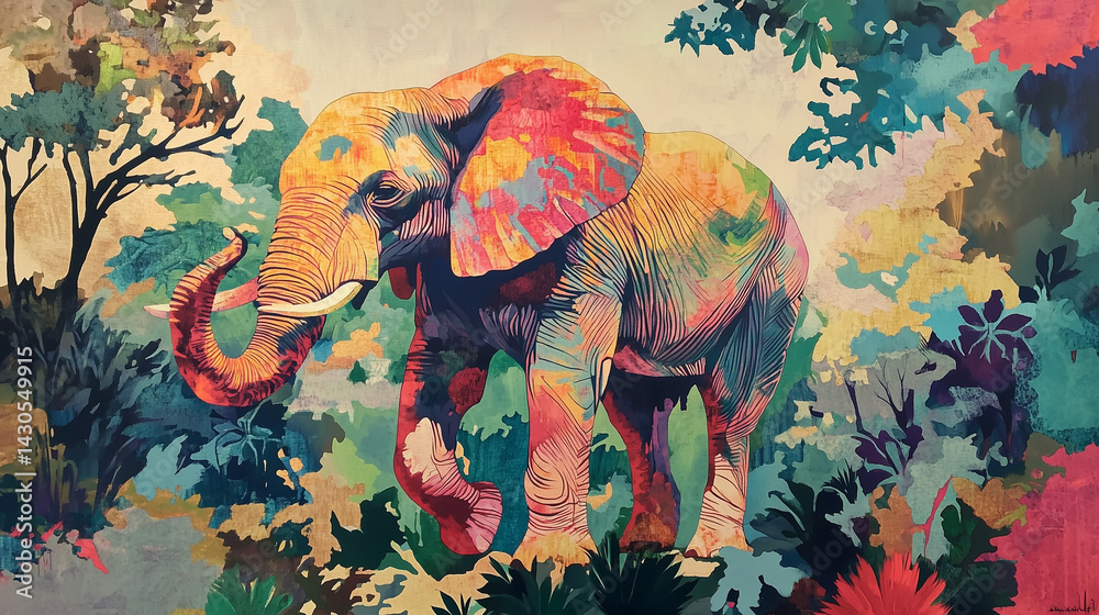 Obraz premium elephant on the wall