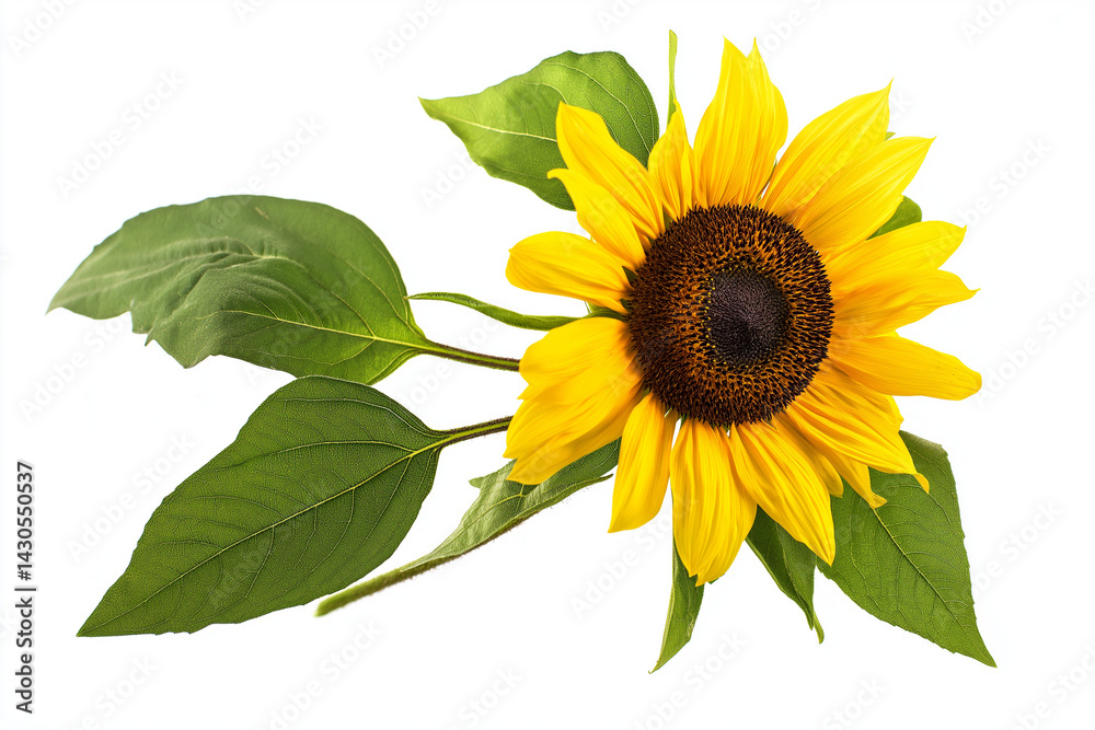 Obraz premium sunflower on white background