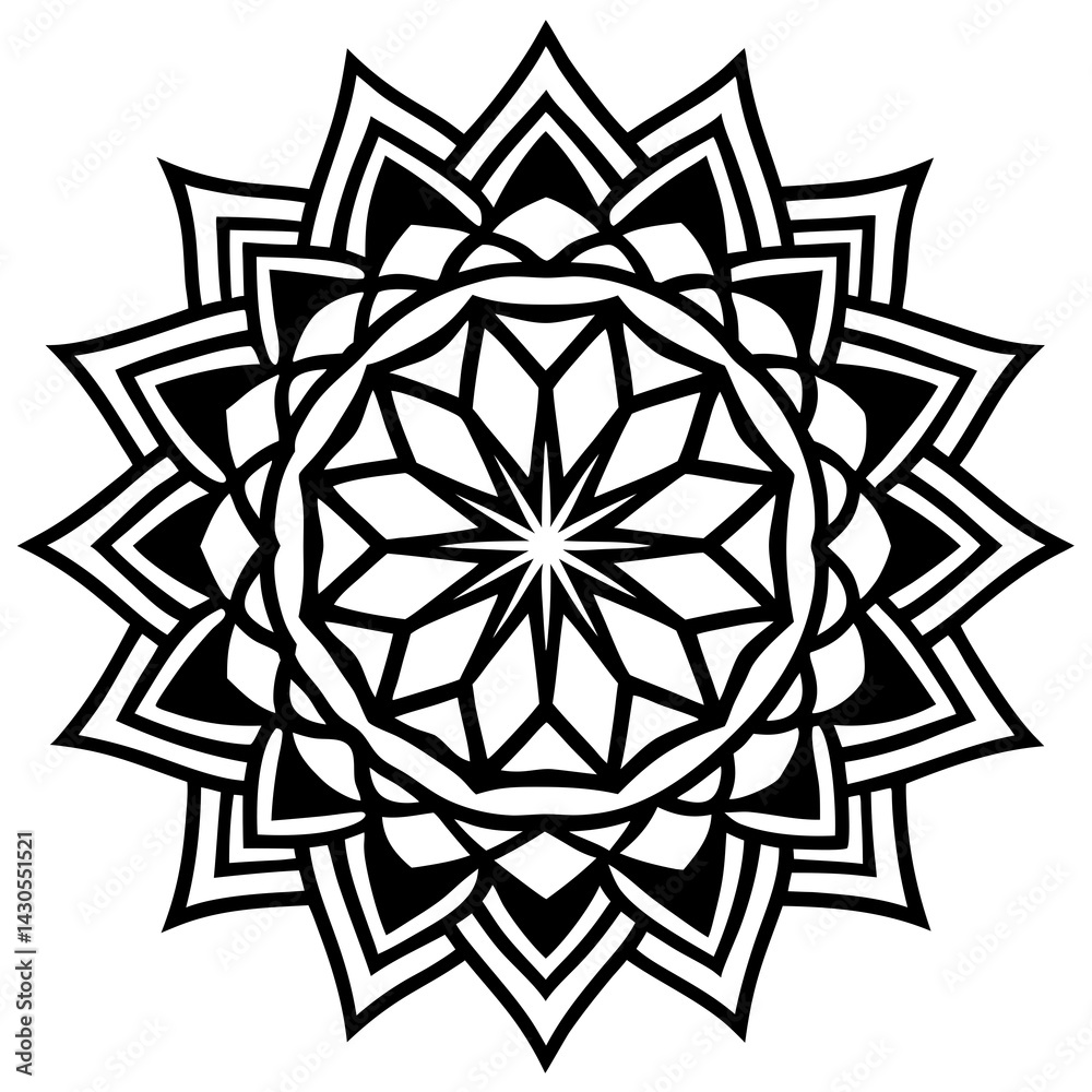 Tribal geometric mandala pattern Tribal geometric mandala pattern