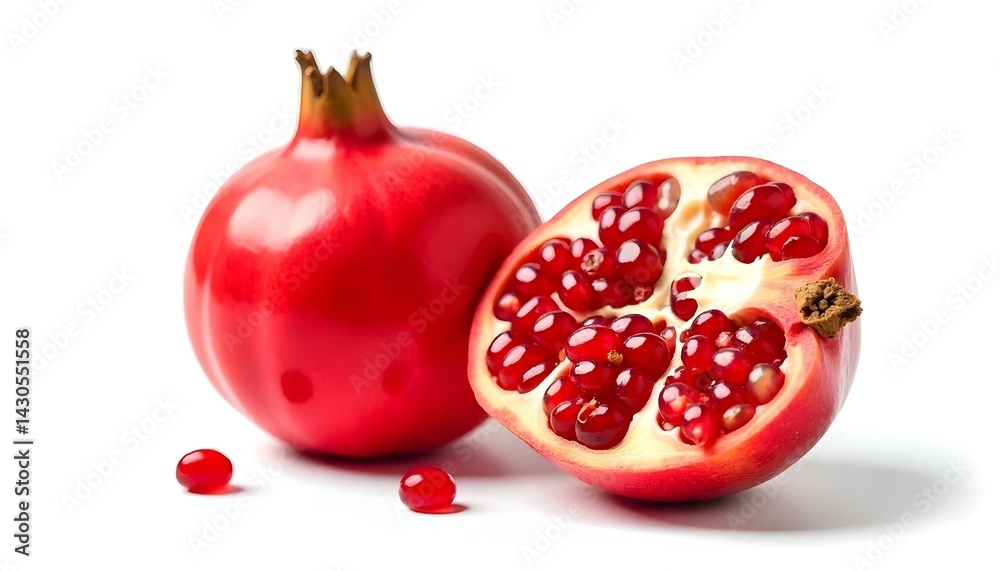 Pomegranate isolated on white background Pomegranate isolated on white background