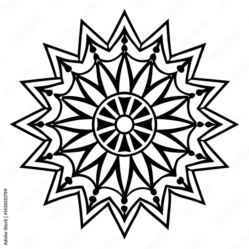 Tribal geometric mandala pattern Tribal geometric mandala pattern
