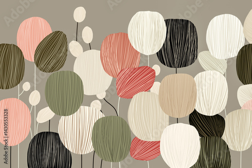 Colorful abstract shapes creating a modern design for various uses