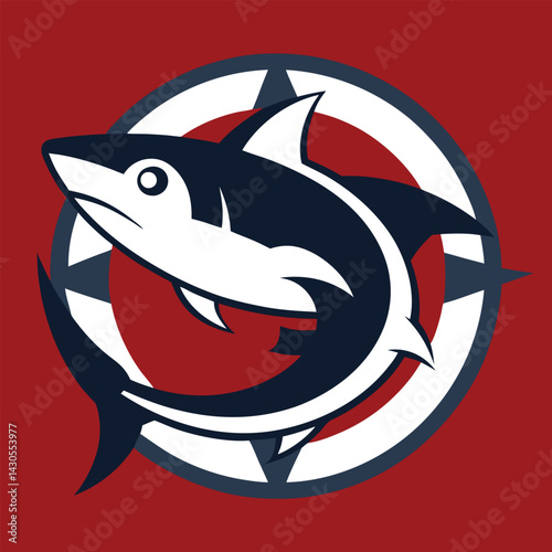 vector illustration of a shark