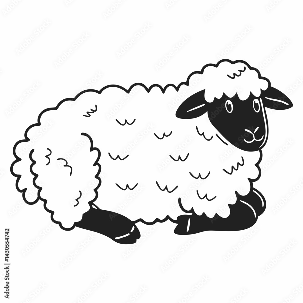 Obraz premium sheep vector illustration
