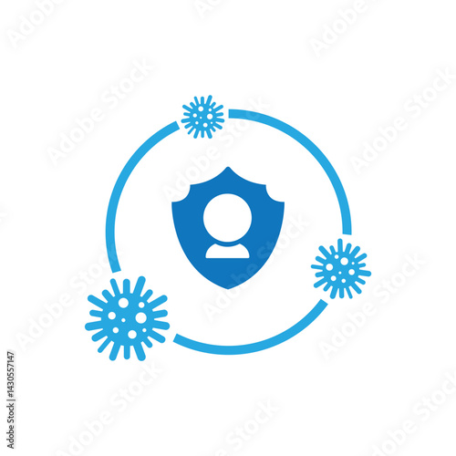 immune system icon on white background	