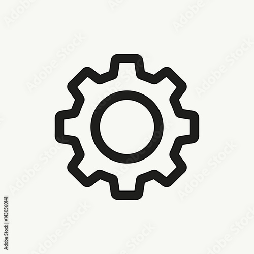 Cogwheel Outline Icon the Concept of Customization, Configuration, Options, System, Setup, and Gears, for Website Design, Infographics, Presentations, and App Development