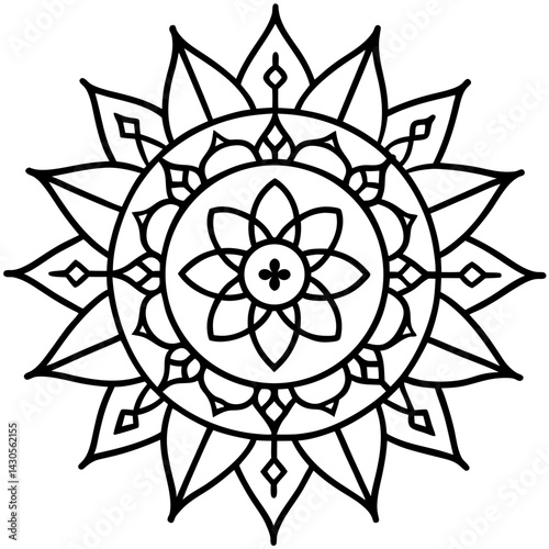 Zodiac wheel mandala design