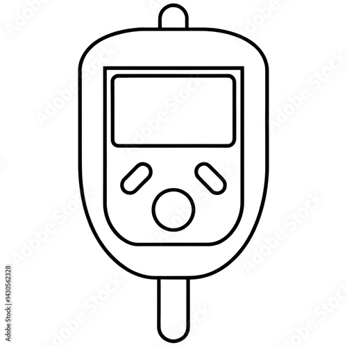 Health Monitoring icon clipart, Glucose meter icon on Transparent background.