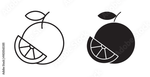 Orange fruit icon