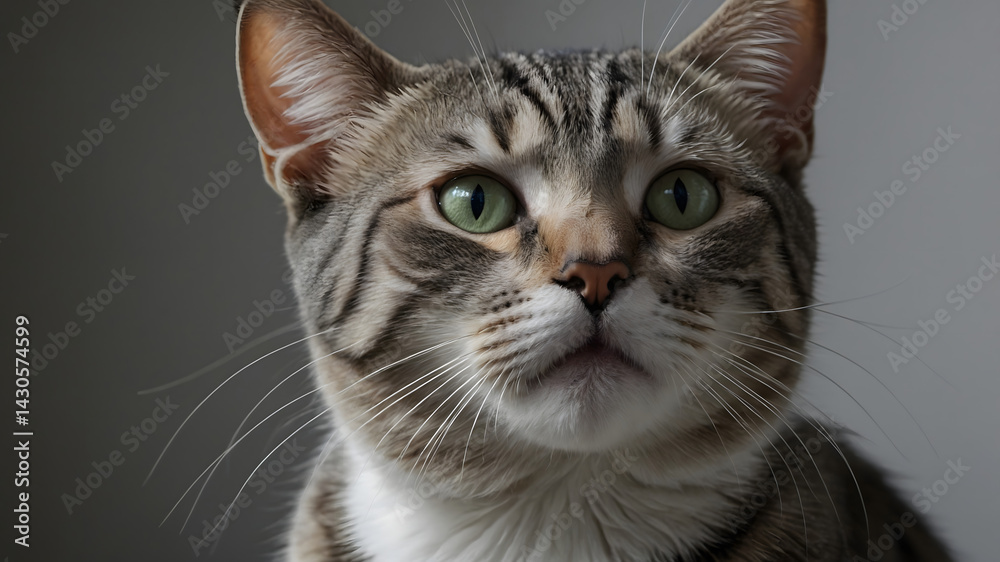 Obraz premium Close-up cat looking away while sitting