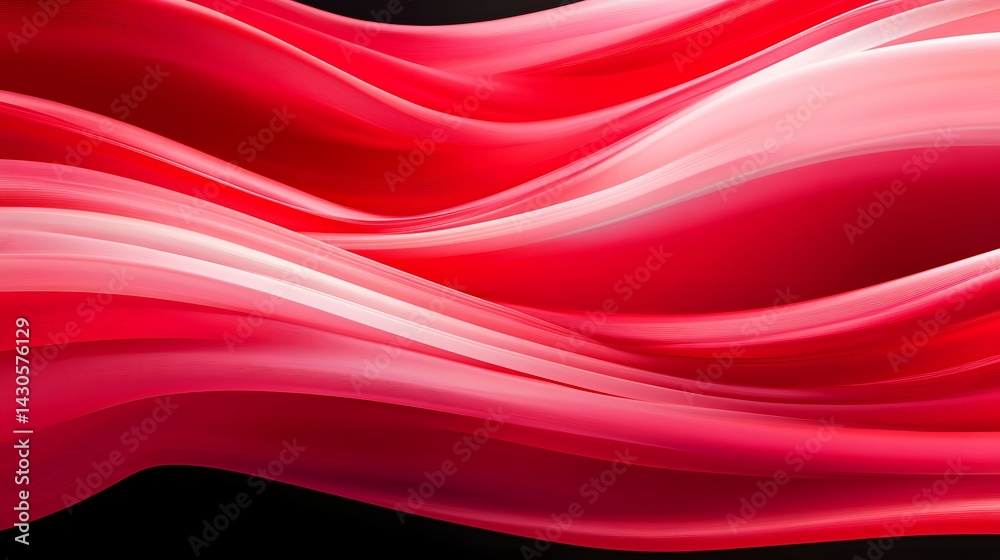 Dynamic, flowing crimson and white fabric draped in elegant waves. Dynamic, flowing crimson and white fabric draped in elegant waves.
