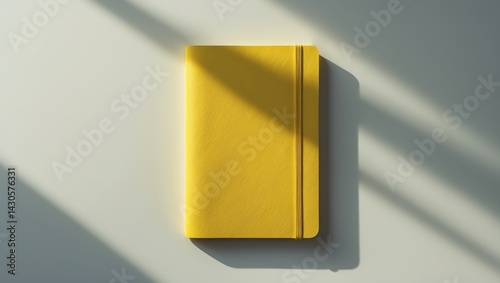 Wallpaper Mural Yellow hardcover notebook mockup isolated against a background Torontodigital.ca